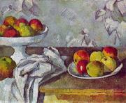Stilleben mit apfeln und Fruchtschale Paul Cezanne